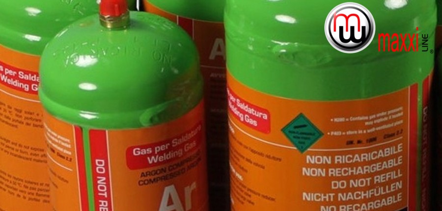 maxxiLine argon mix gas bottles